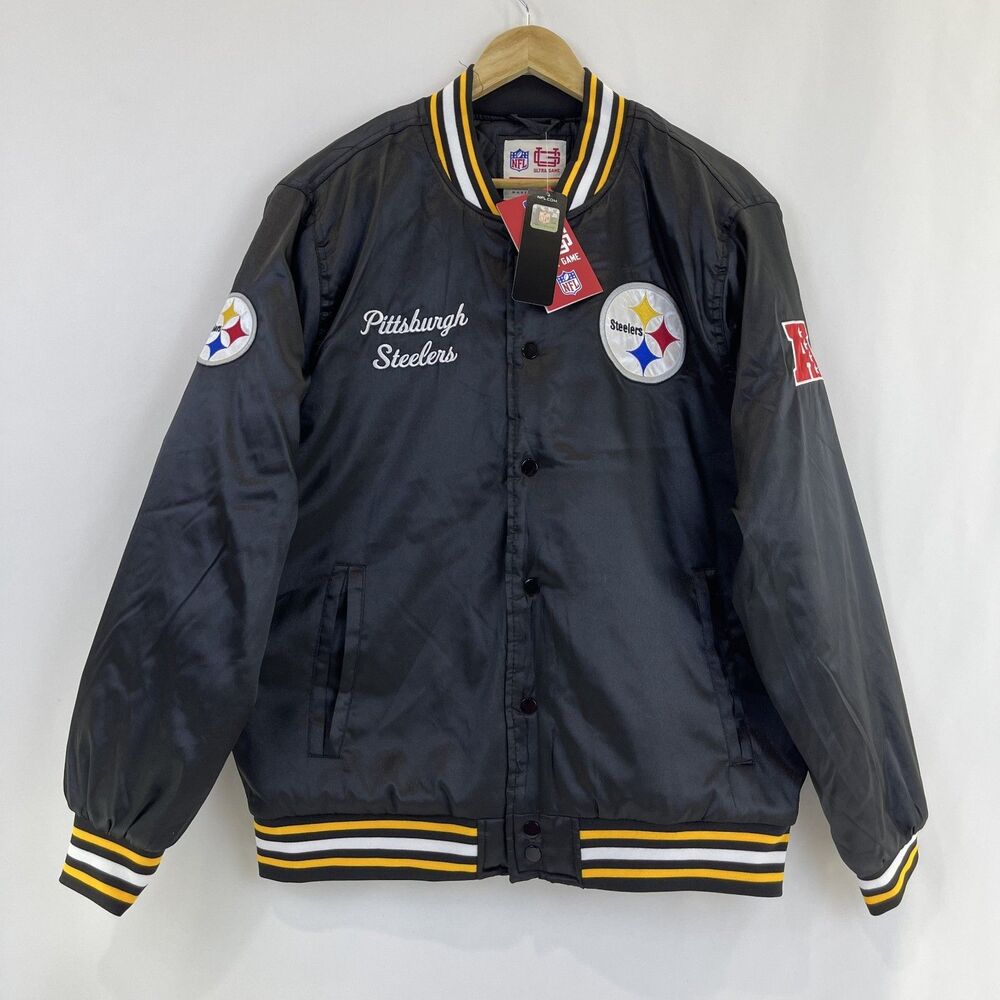 Ultra Game NFL Varsity-Style Bomber Jacket | Unisex | Large | NEW